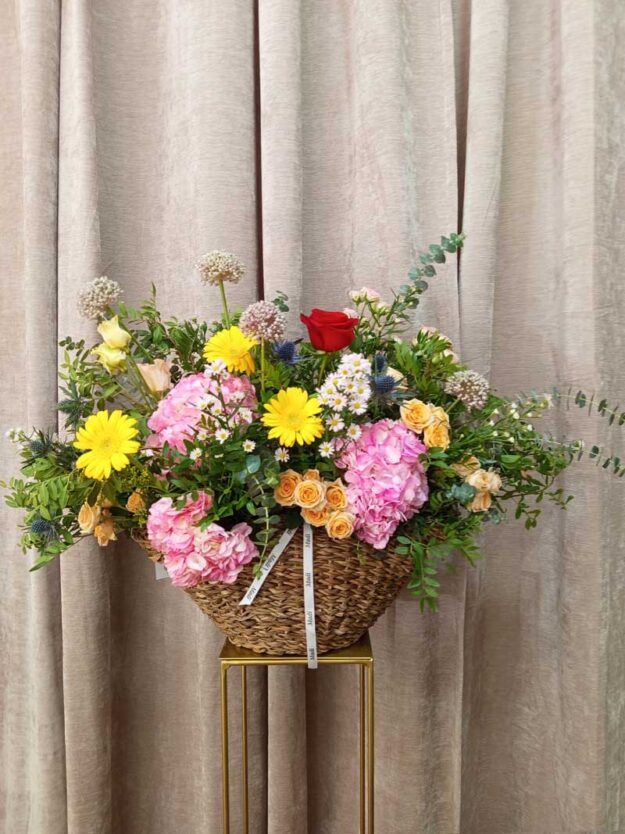 Cesta de flor natural "Isis"